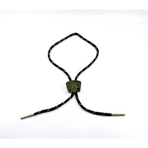 A2 Cool Serling Silver 37 gram Vintage BOLO Tie Green "50"